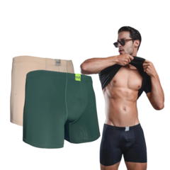 Imagem do Kit Com 2 Cuecas Boxer Masculina Adulto Box Cores Sortidas