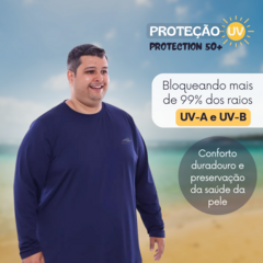 Camisa Manga Longa Segunda Pele Proteção Solar UV Plus Size na internet