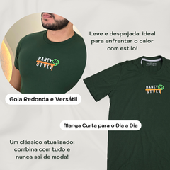 Imagem do Kit Com 5 Camisas Masculinas Lisa Gola Careca Algodão Cores e Estampas Sortidas