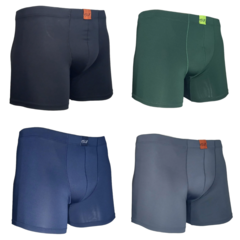 Imagem do Kit Com 4 Cuecas Boxer Masculina Adulto Box Cores Sortidas