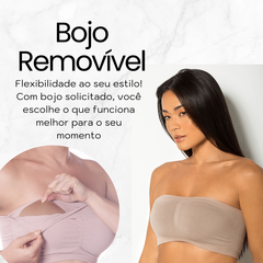 Sutiã Top Faixa Trifil 3886 Com Bojo Removível Sem Alças - F4 Store