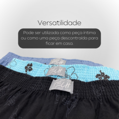 Kit Com 5 Cuecas Samba Canção Short de Dormir Masculino Pijama Estampado 100% Algodão - F4 Store