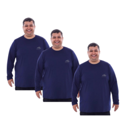 Kit Com 3 Camisas Proteção Solar UV 50+ Plus Size Segunda Pele Malha Fria na internet