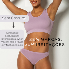 Kit Com 6 Calcinhas Feminina Básica Trifil Microfibra 4404 Sem Costura - loja online