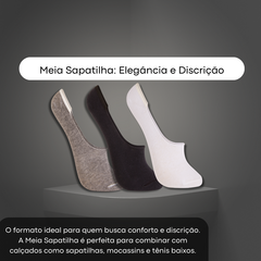 Kit Com 3 Pares de Meias Sapatilhas Trifil 6194 Cavada Invisível Unissex - comprar online