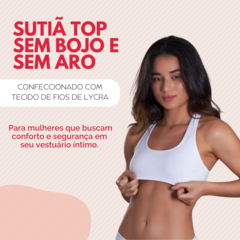 Sutiã Top Sem bojo Sem Aro Costas Nadador Duloren 222229 Laycra - F4 Store