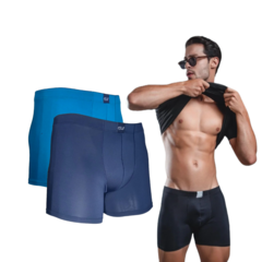 Kit Com 2 Cuecas Boxer Masculina Adulto Box Cores Sortidas - F4 Store