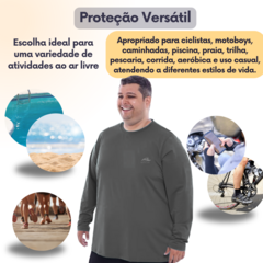 Kit Com 5 Camisas Manga Longa Plus Size Proteção Solar UV 50 - loja online