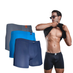 Kit Com 3 Cuecas Boxer Masculina Adulto Box Cores Sortidas na internet