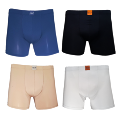 Kit Com 4 Cuecas Boxer Masculina Adulto Box Cores Sortidas - comprar online