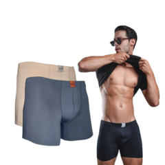 Kit Com 2 Cuecas Boxer Masculina Adulto Box Cores Sortidas - F4 Store