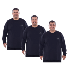 Kit Com 3 Camisas Proteção Solar UV 50+ Plus Size Segunda Pele Malha Fria - comprar online