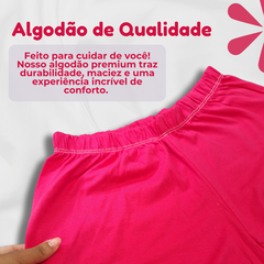 Pijama Baby Doll Feminino Algodão Com Short Doll- Estampas Sortidas - F4 Store