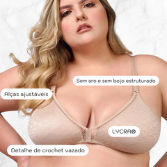 Sutiã Sem Bojo Duloren 121248 Soutien Plus Size Taça B Lycra - comprar online