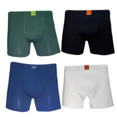 Imagem do Kit Com 4 Cuecas Boxer Masculina Adulto Box Cores Sortidas