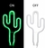 Lampara Led Colgante Cactus Verde 26cm - tienda online
