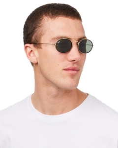 Ray Ban Oval Double bridge Dorado/Verde en internet