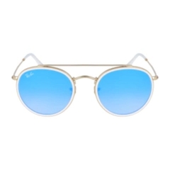 Ray Ban Double Bridge Double Bridge Dorado/Azul Espejado - comprar online