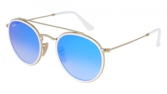 Ray Ban Double Bridge Double Bridge Dorado/Azul Espejado en internet