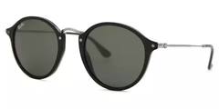 Ray Ban Round Fleck Negro/Verde en internet