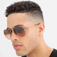 Ray Ban Aviador Clasico Gunmetal/Marron Degrade - tienda online