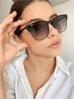 Rayban Blaze Clubmaster Negro-Negro/Marron liso - tienda online