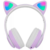 Fone Bluetooth Orelha De Gato Led Colorido (ROXO) - Trivit Shop