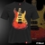 Remera Estampada GUITARRA ROJA