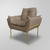 Imagem do Kit 02 Poltronas Luxo Recepção 12 Cores - Base Ferro Dourado