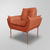 Poltrona Decorativa Recepção de Luxo - Base de Ferro Cobre - comprar online