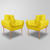 Imagem do Kit 02 Poltronas Luxo Moderna 12 Cores - Base Ferro Rose