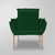 Kit 02 Poltronas Luxo Moderna 12 Cores - Base Ferro Rose na internet