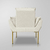 Imagem do Kit 02 Poltronas Luxo Recepção 12 Cores - Base Ferro Dourado