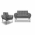 Kit Namoradeira + Poltrona 12 Cores Luxo - Base Ferro Preto - loja online