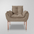 Poltrona Decorativa Recepção de Luxo - Base de Ferro Cobre - Dávila Decor | Poltronas Exclusivas e Confortáveis 