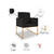 Kit 02 Poltronas Clínica Courino 3 Cores- Base Ferro Dourado - comprar online