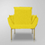 Kit 02 Poltronas Luxo Recepção 12 Cores - Base Ferro Dourado - loja online