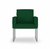 Poltrona Moderna Recepção/salão - Base de Ferro Cinza - loja online