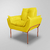 Poltrona Decorativa Recepção de Luxo - Base de Ferro Cobre - comprar online
