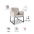 Kit 02 Poltronas Moderna Courino 3 Cores- Base Ferro Preto - Dávila Decor | Poltronas Exclusivas e Confortáveis 