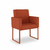 Poltrona Moderna para Recepção/Clínica - Base de Ferro Cobre - Dávila Decor | Poltronas Exclusivas e Confortáveis 