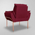 Kit 02 Poltronas Luxo Moderna 12 Cores - Base Ferro Rose - comprar online