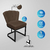 Kit 02 Cadeiras Recepção/Salão Flor- Base De Ferro Preto - loja online