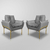 Imagem do Kit 02 Poltronas Luxo Recepção 12 Cores - Base Ferro Dourado