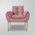 Kit 02 Poltronas Luxo Recepção 12 Cores - Base Ferro Dourado - Dávila Decor | Poltronas Exclusivas e Confortáveis 