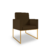 Imagem do Kit 02 Poltronas Clínica Courino 3 Cores- Base Ferro Dourado