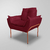 Poltrona Decorativa Recepção de Luxo - Base de Ferro Cobre - comprar online