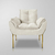 Imagem do Kit Namoradeira + Poltrona Luxo 12 Cores- Base Ferro Dourado