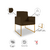 Kit 02 Poltronas Clínica Courino 3 Cores- Base Ferro Dourado na internet