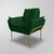 Kit Namoradeira + Poltrona Luxo 12 Cores- Base Ferro Dourado